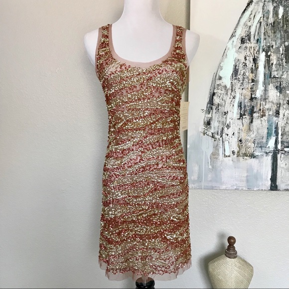 Arden B Dresses & Skirts - ARDEN B Sheer Mesh Sequin Mini Dress 00369